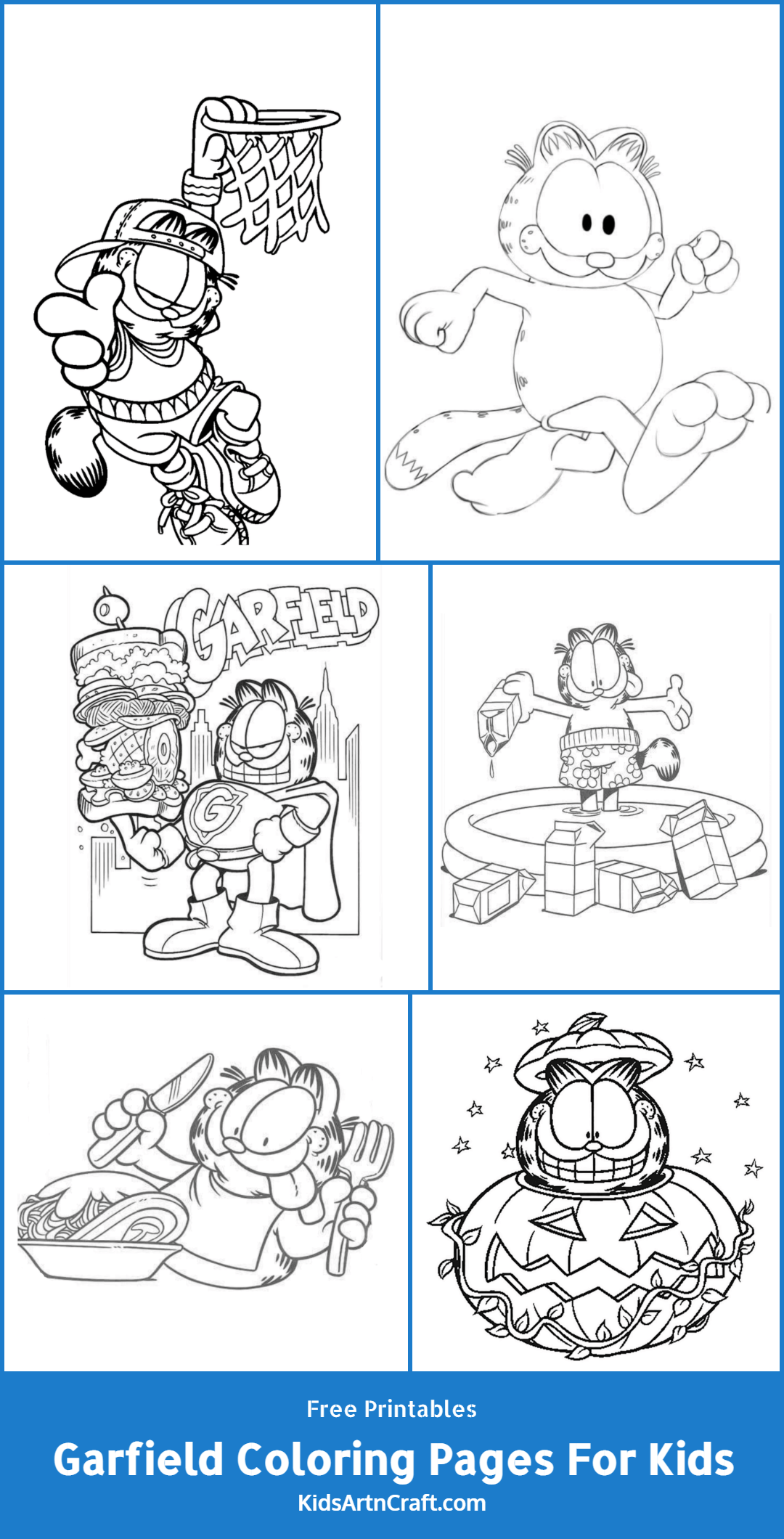 Garfield Coloring Pages For Kids – Free Printables
