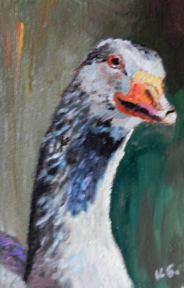 Goose Oil Painting For Kids