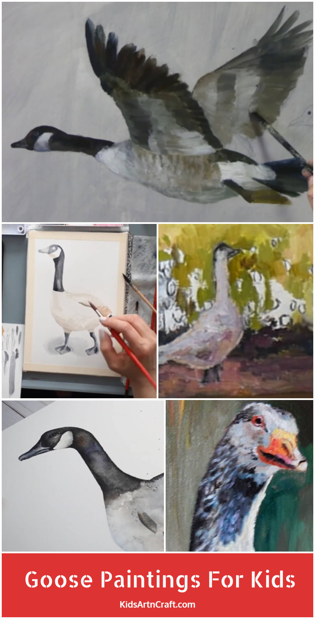Goose Paintings For Kids