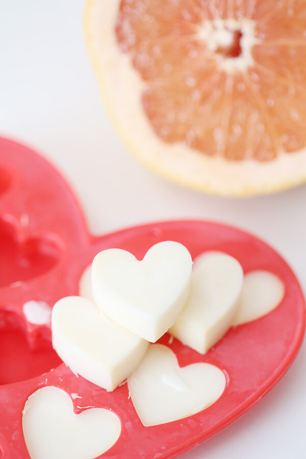 DIY Grapefruit Candle Wax Tarts Craft