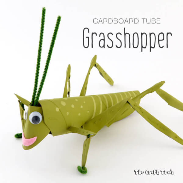 Recycle Cardboard Tube Grasshopper Craft For Kids