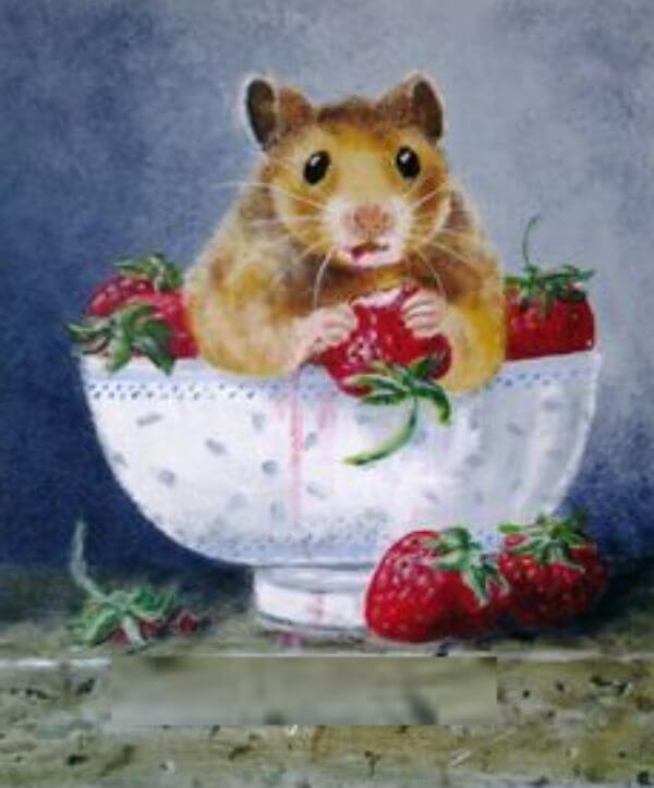 Hamster Acrylic Painting For Kids