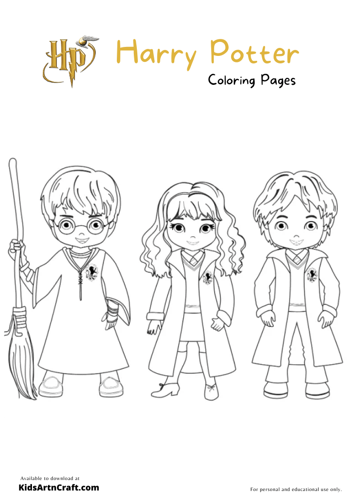 Harry Potter Coloring Pages For Kids – Free Printables