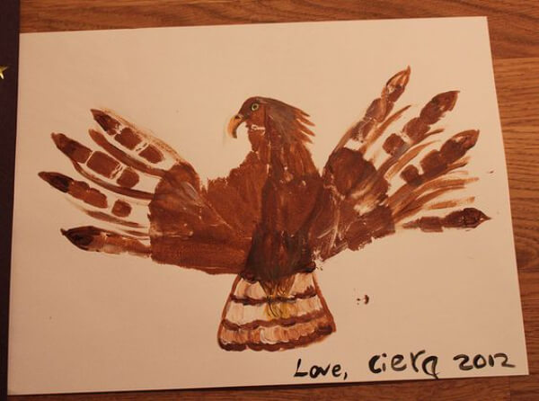 Hawk Handprint Craft Activities For Kids
