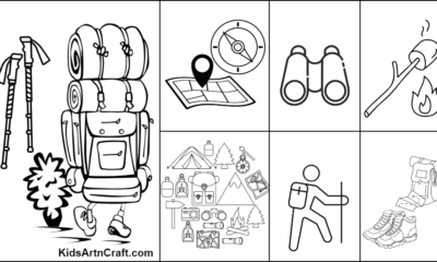 Hiking & Camping Coloring Pages For Kids – Free Printables