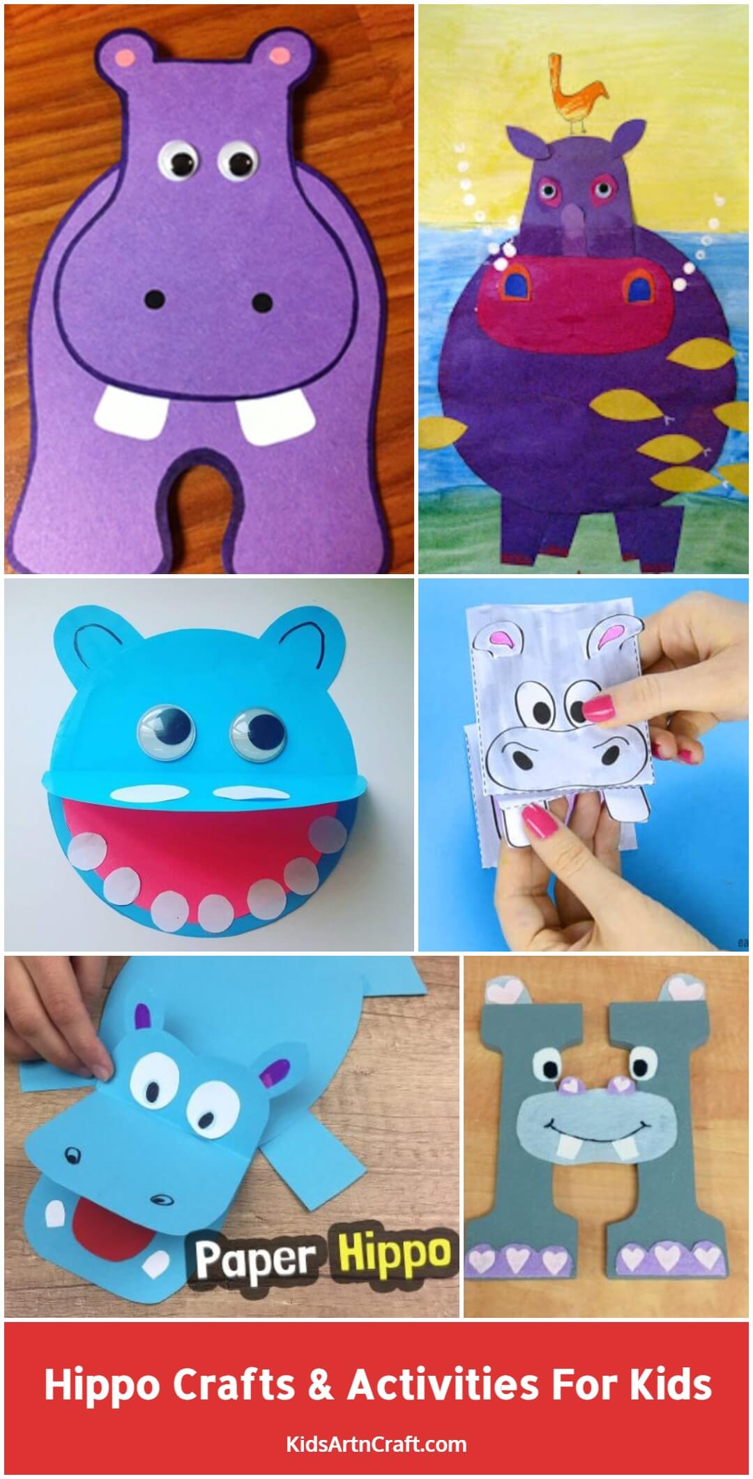 Hippo Crafts & Activities For Kids
