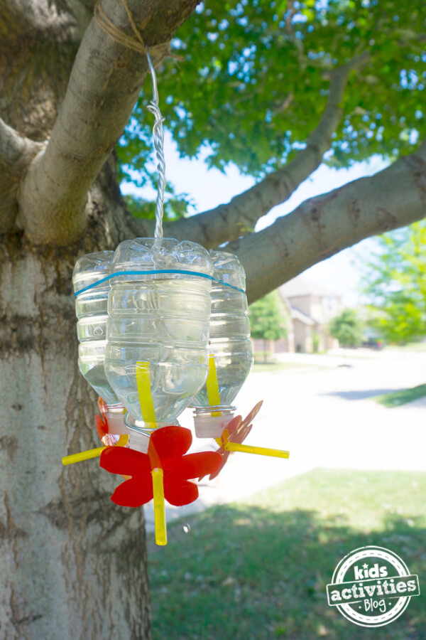 Homemade Recycled Bottle Hummingbird Feeder Ideas