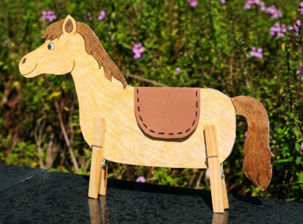 Horse Craft With Clothespin