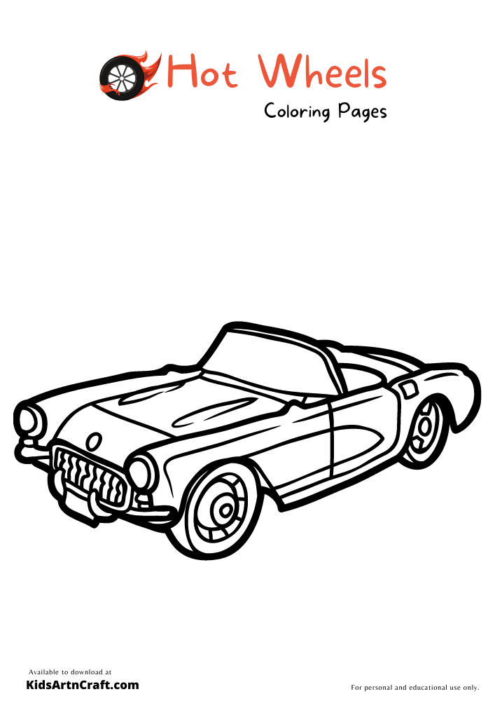 Hot Wheels Coloring Pages For Kids