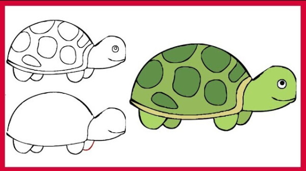 Turtle Drawing & Sketches For Kids How To Draw A Easy Turtle