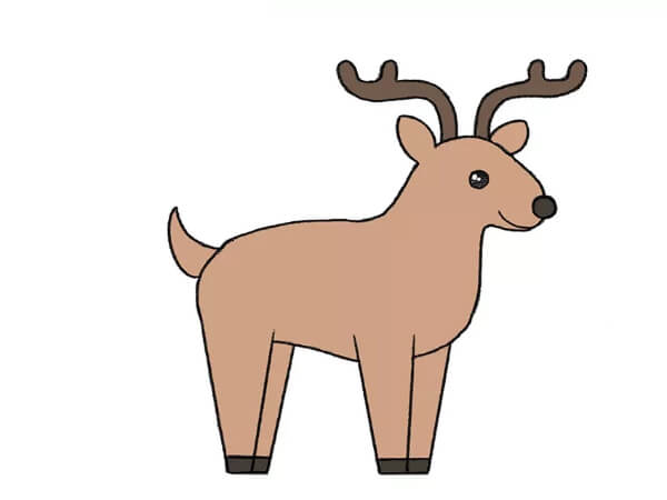 How To Draw A Reindeer Cartoon
