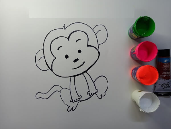 How To Draw And Paint Cute Monkey