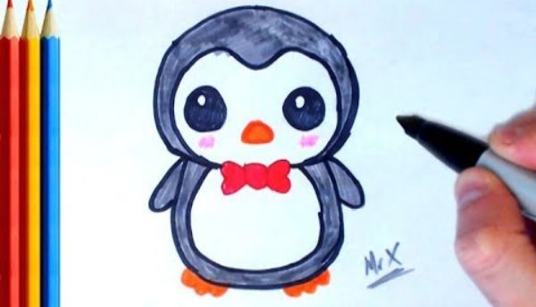 How To Draw Cute Penguin & Sketches For Kids