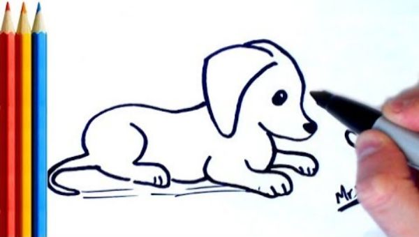 How To Draw Dog With Pencil sketches for kids