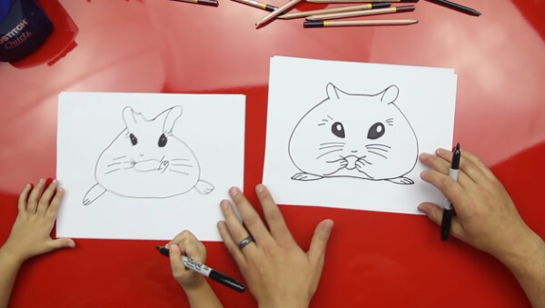 Hamster Drawing & Sketches For Kids How To Draw Hamster For Kids
