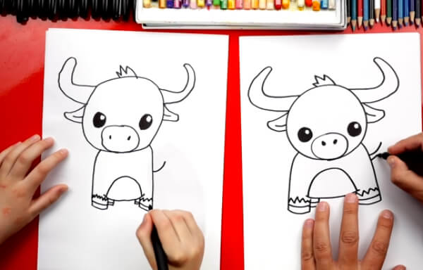How To Draw Cartoon Ox