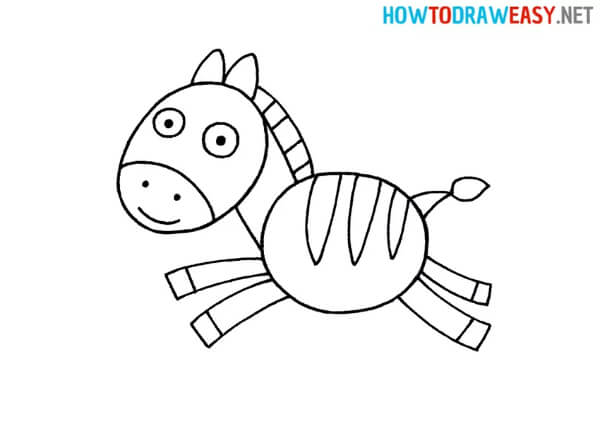 Zebra Drawing & Sketches For Kids How To Draw A Zebra