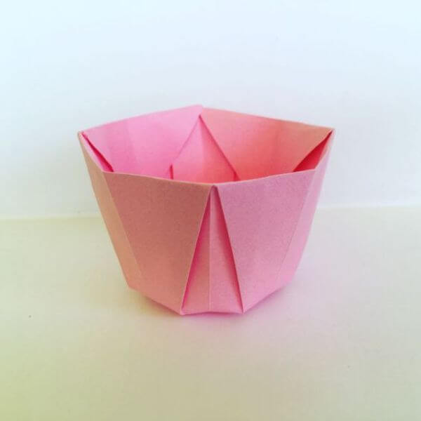 How to make an fold Origami Paper Cupcake With Kids