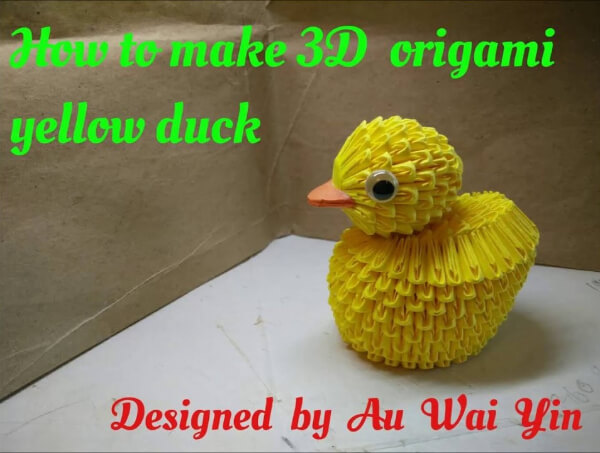 How To Make 3D Origami Duck Craft