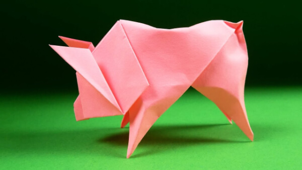 How To Make 3D Origami Pig How To Make An Origami Pig With Kids