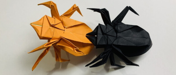 How To Make An Origami Spider With Kids Simple 3D Origami Spider Tutorials