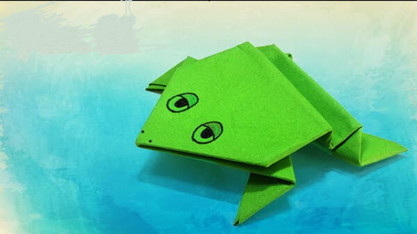 How To Make A Simple Jumping Origami Frog For Kids