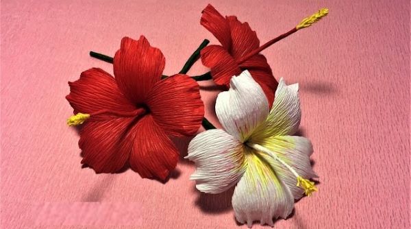 Beautiful Origami Hibiscus Paper Flower Craft Tutorial