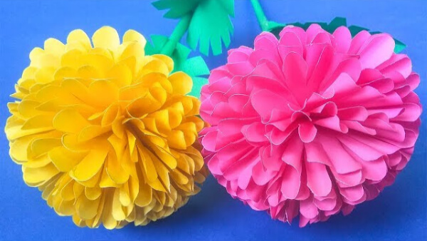 How To Make An Beautiful Origami Marigold Flower With Kids