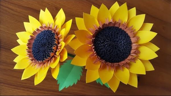 Beautiful Origami Sunflower Paper Craft Tutorial