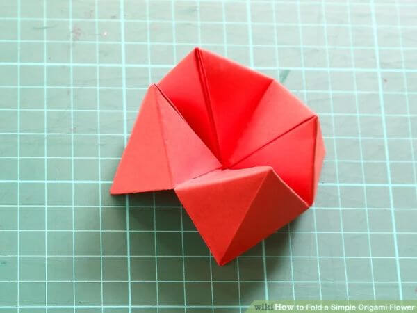 Beginner Origami Flower Craft For Kids