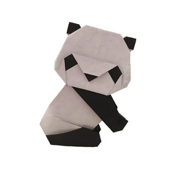 Cute Origami Panda Paper Craft For Kids