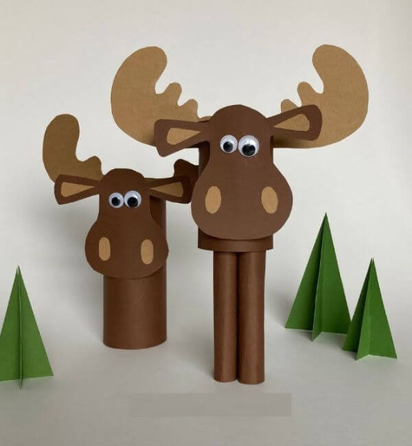 How To Make An Cute Origami Paper Moose Craft Idea With Kids