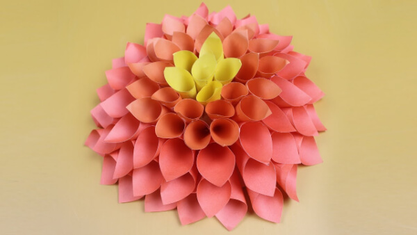 How To Make An DIY Origami Dahlia Flower Crafts Activity With Kids