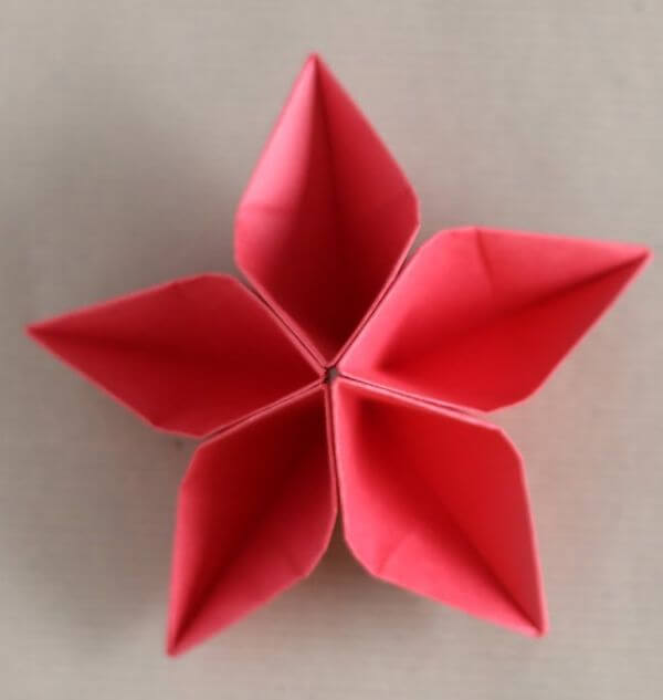 DIY Origami Flower Craft For Kids