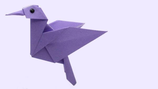 How To Make An DIY Origami Hummingbird Paper Craft With Kids