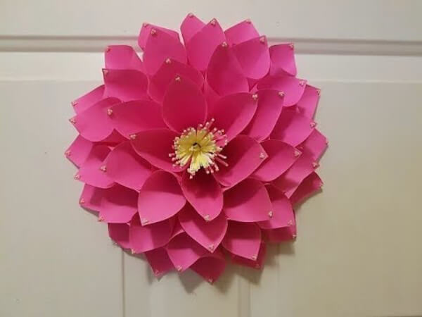 How To Make An DIY Origami Paper Dahlia Flower Crafts With Kids