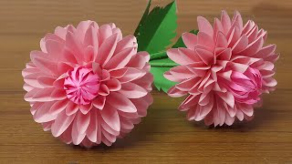 How To Make An DIY Paper Dahlia Crafts Tutorial With Kids