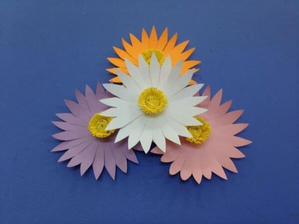 Easy Origami Daisy Paper Flower Craft For Beginners