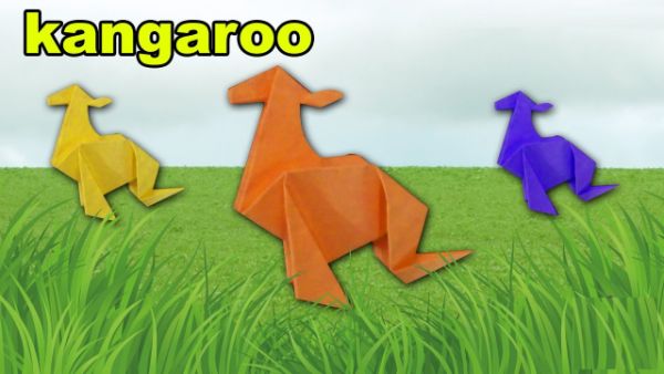 How To Make An Easy Origami Kangaroo Paper Craft For Book With Kids