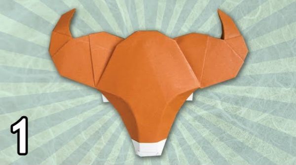 How To Make An Fold Origami Ox Head With Kids