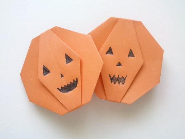 Halloween Origami Pumpkin Tutorial For Kids