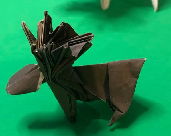 Handmade Origami Moose Paper Craft Idea