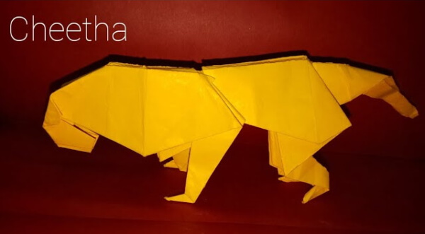 How To Make Cheetah From Origami Paper Craft