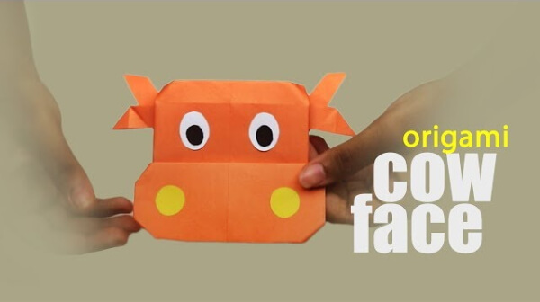 How To Make An Origami Cow With Kids Origami Cow Face Out Of Paper