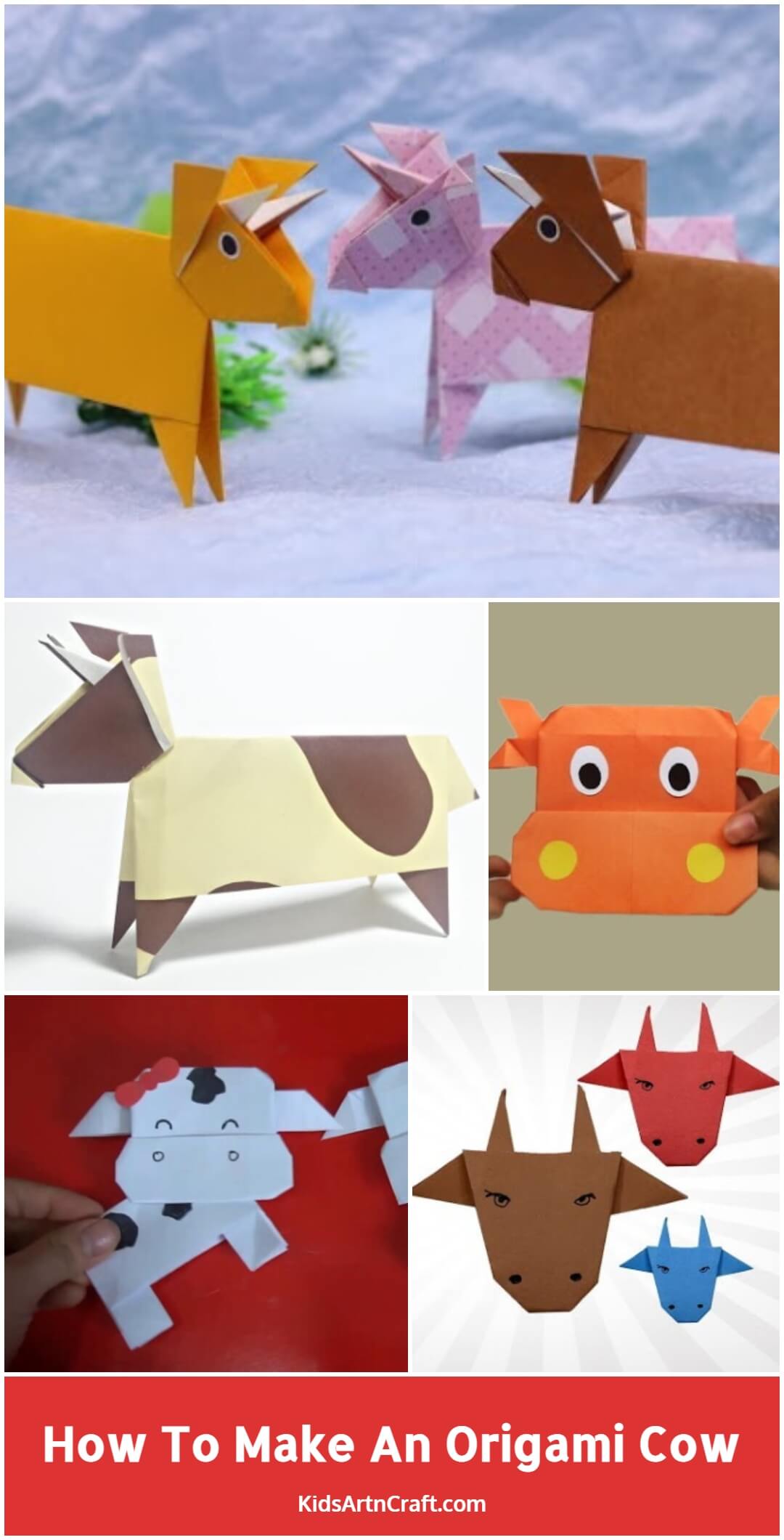 How To Make An Origami Cow With Kids