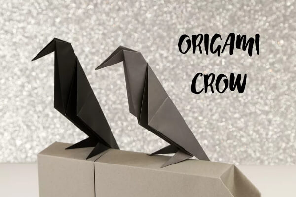 Origami Crow Paper Craft For Kids