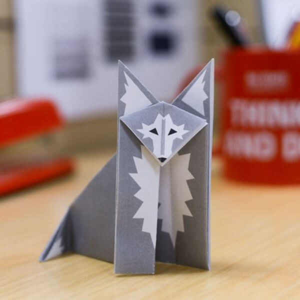 Cute Origami Wolf Craft Ideas For kids