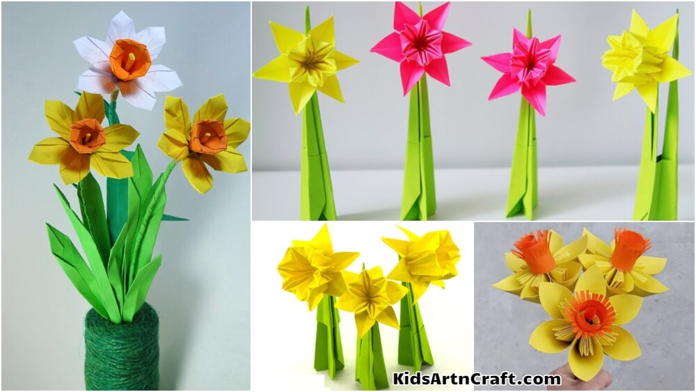 How To Make An Origami Daffodil With Kids
