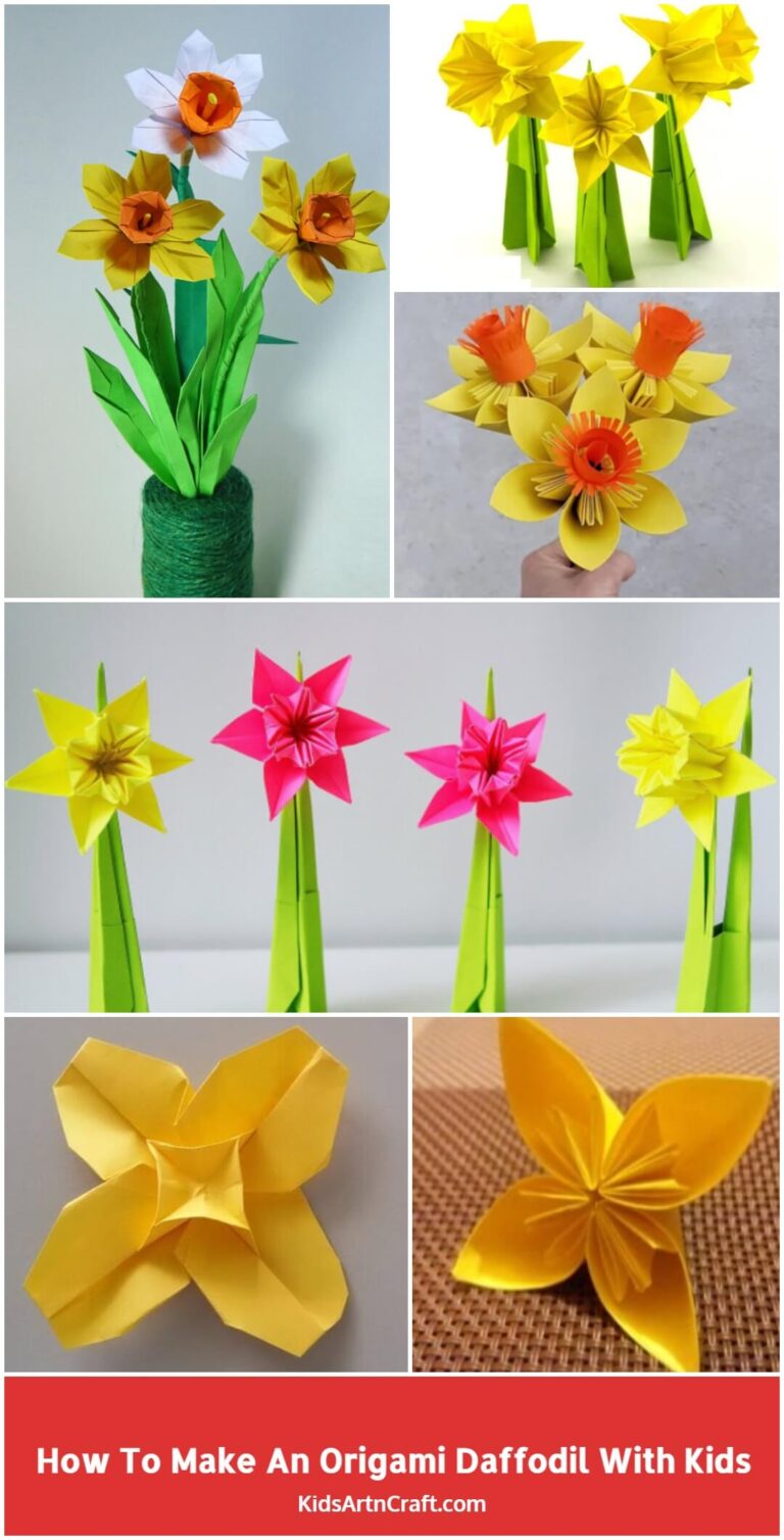 How To Make An Origami Daffodil With Kids Kids Art & Craft
