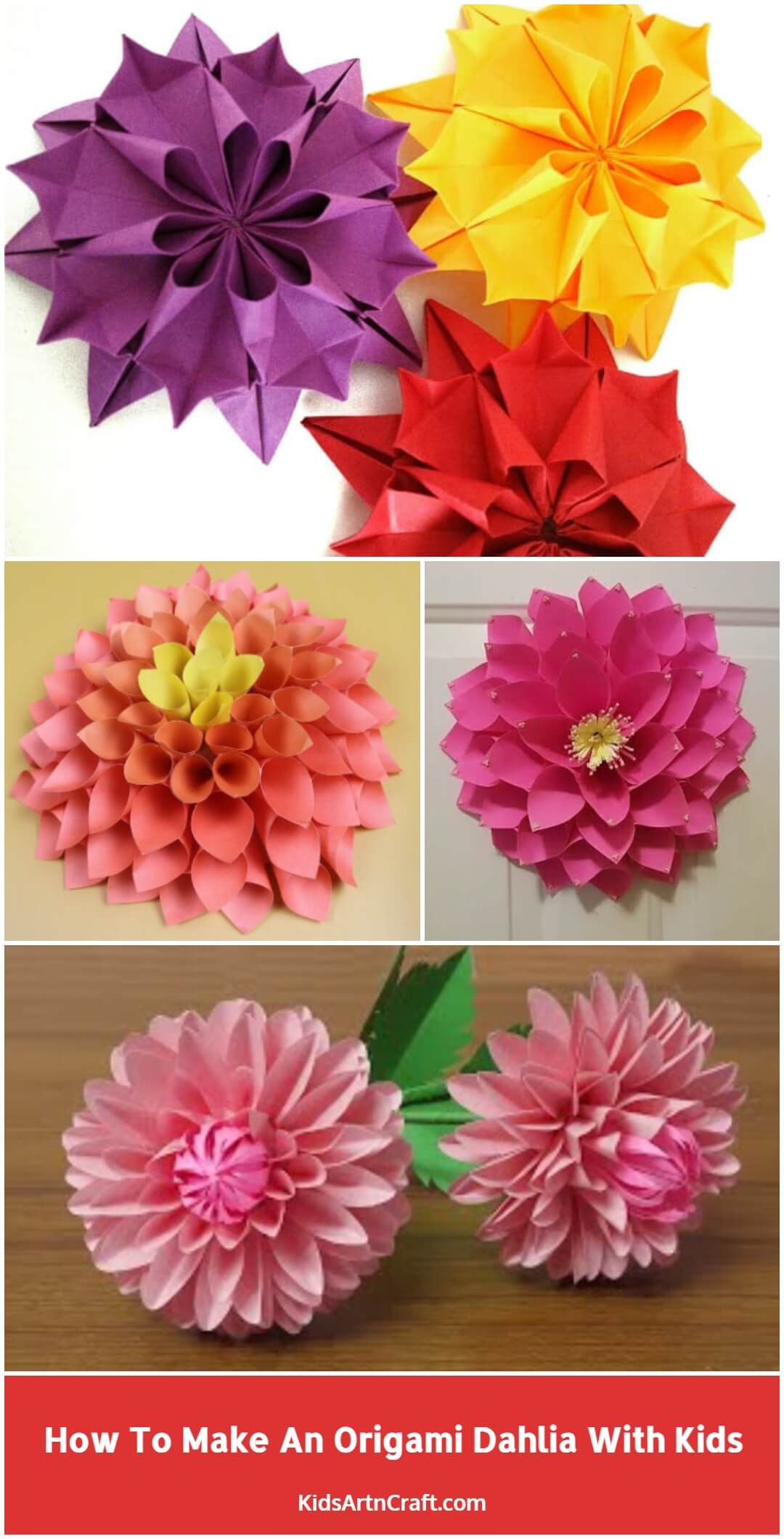 How To Make An Origami Dahlia With Kids